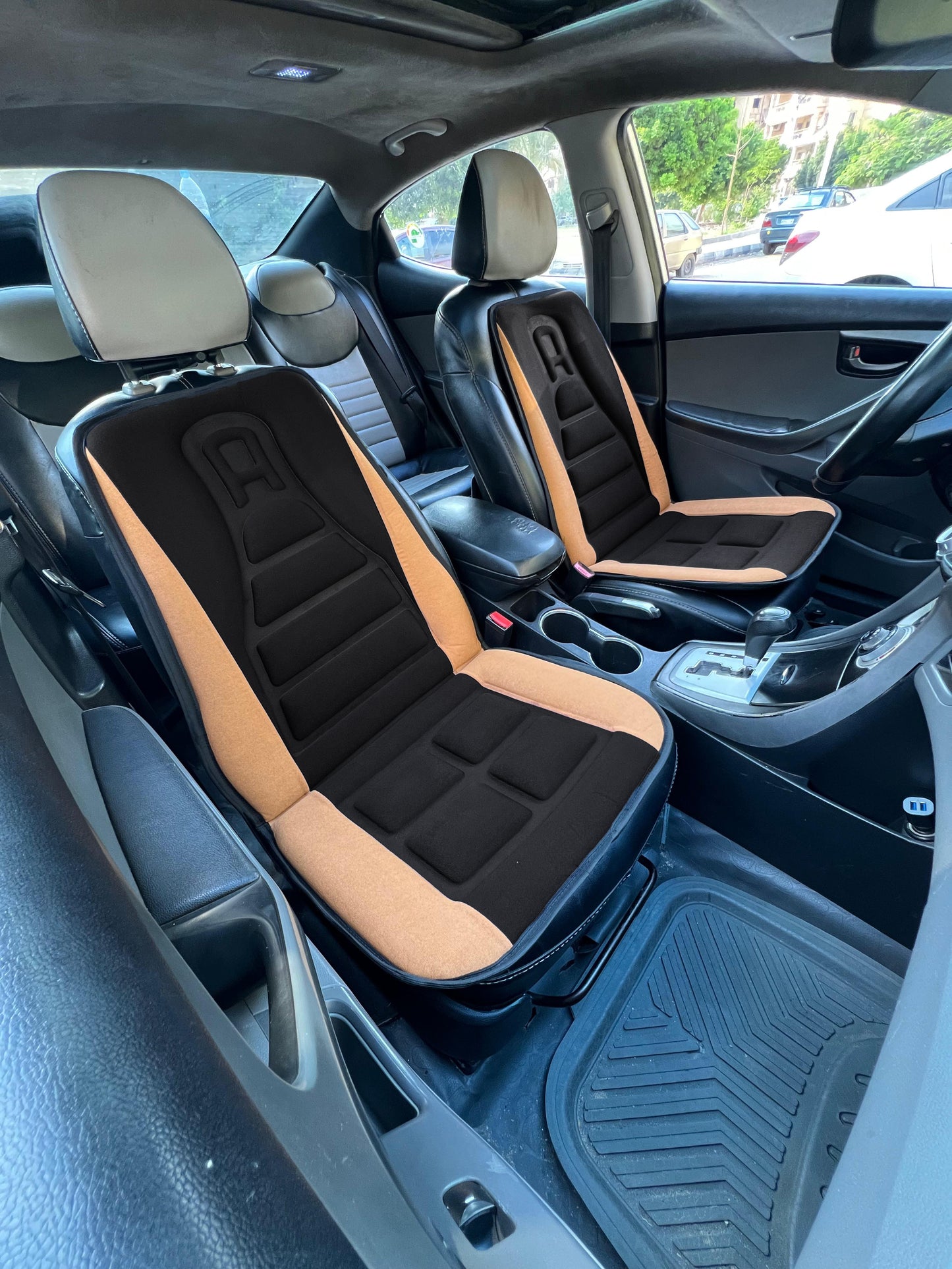 Classic Front Car Seats Cover | Honey * Black