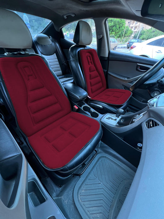 Classic Front Car Seats Cover | Dark Red